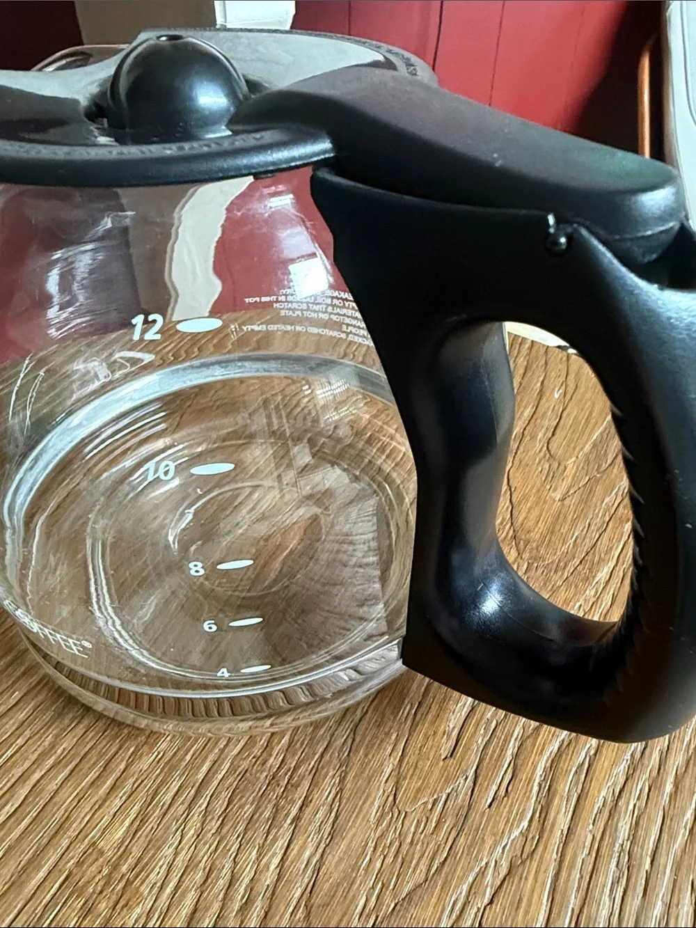 Mr. Coffee Glass Coffee Carafe with Black Handle and Lid